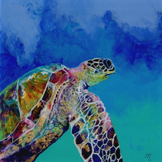 Custom Order for Audrey Original Sea Turtle by kauaiartist