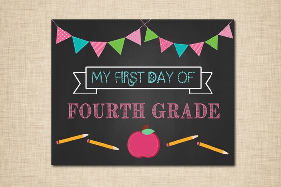items-similar-to-first-day-of-school-printable-fourth-grade-sign