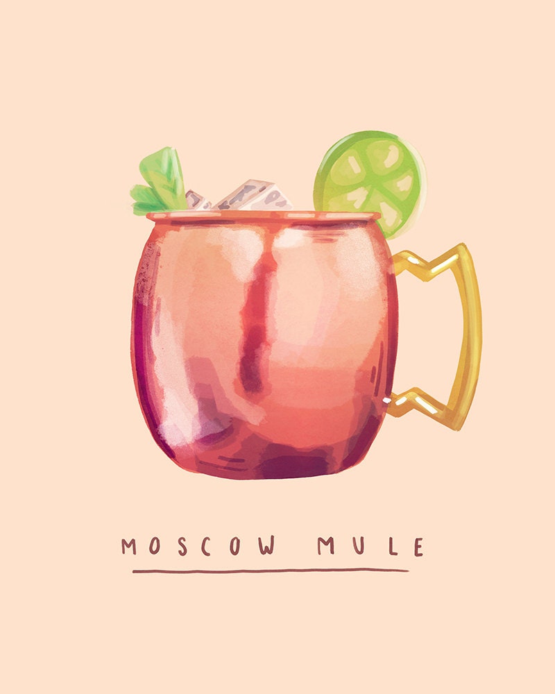 Moscow Mule Illustration Print
