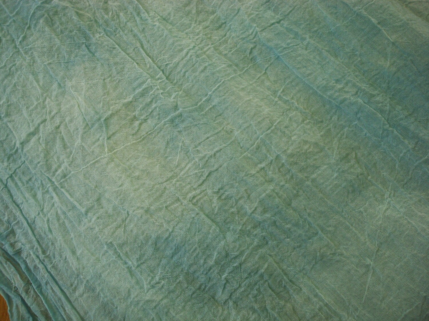 Blue Crinkle Cotton Fabric by the Yard Blue Home Decor