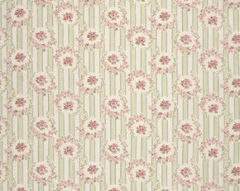 Barefoot Roses from Tanya Whelan Green Legacy stripe 1 yard