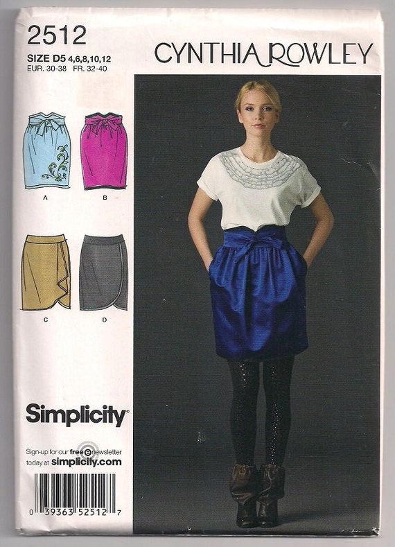 Download Cynthia Rowley Skirt Pattern Front Side Drape Side Flounce