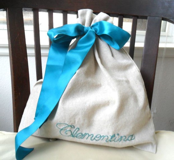 Personalized Lingerie Bag Satin Ribbon Fabric Gift Bag