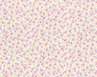 Petit Fleur Cotton Fabric Tiny Roses on Cream by Lecien 31216-10