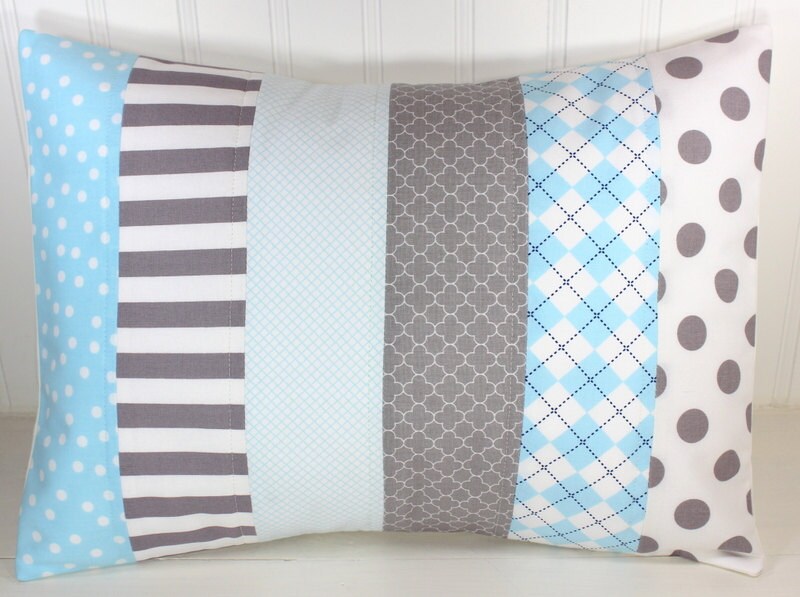 Pillow Cover Boy Nursery Decor Throw Pillow 12 x 16 Inches