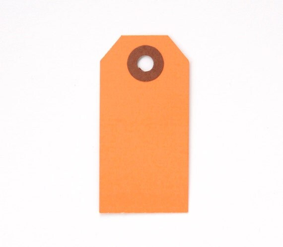 25 Orange Parcel Tags, Little Shipping Tags Il_570xn
