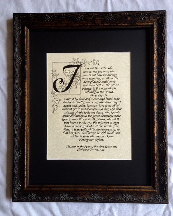 framed-the-man-in-the-arena-8x10-print-of-hand-lettered