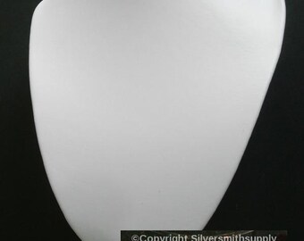 Large white leatherette necklace pedestal jewelry display stand 10"x7"x6" JD005