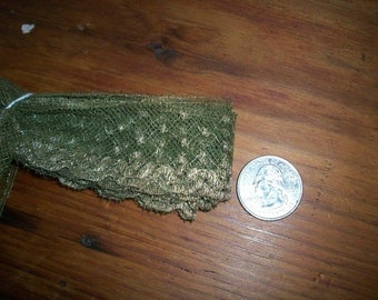 1 yard of antique french gold lace trim 1 1/4"