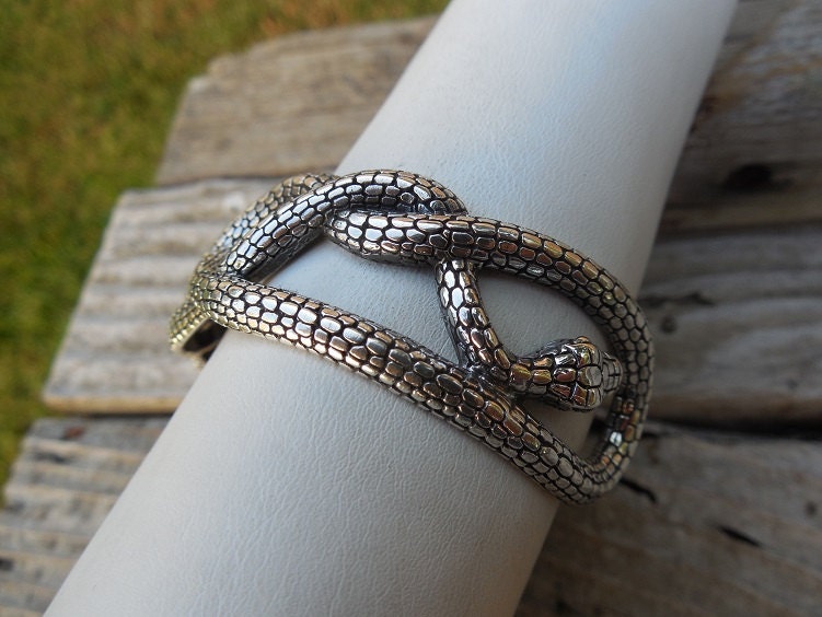 ON SALE Snake bracelet handmade in sterling silver by Billyrebs