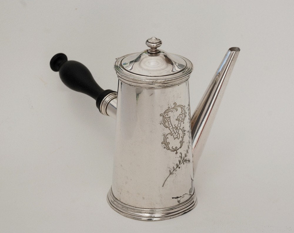 ReservedSilver coffee pot Christofle French antique silver