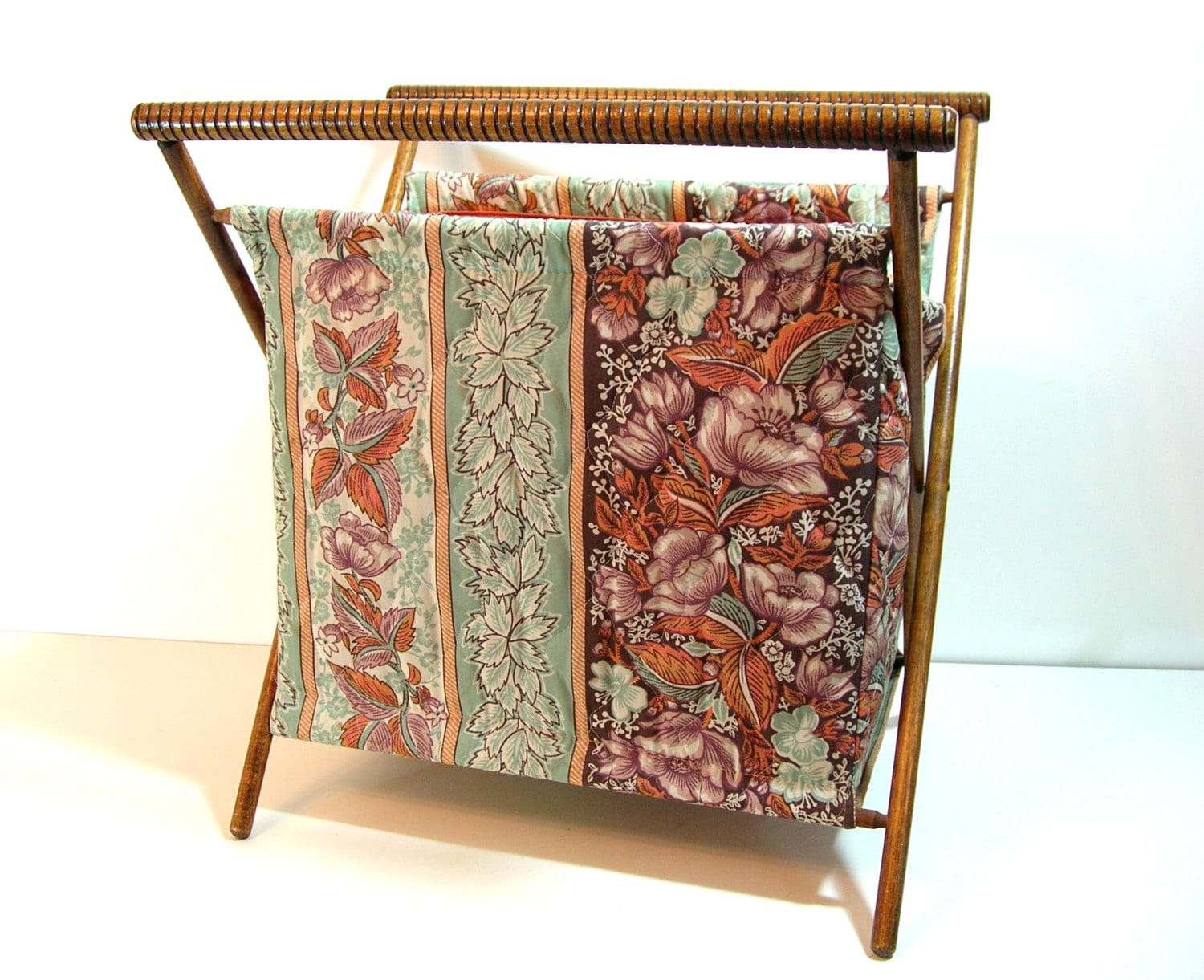 Vintage Quilted Folding Sewing Basket Or Needlework Basket Haute Juice