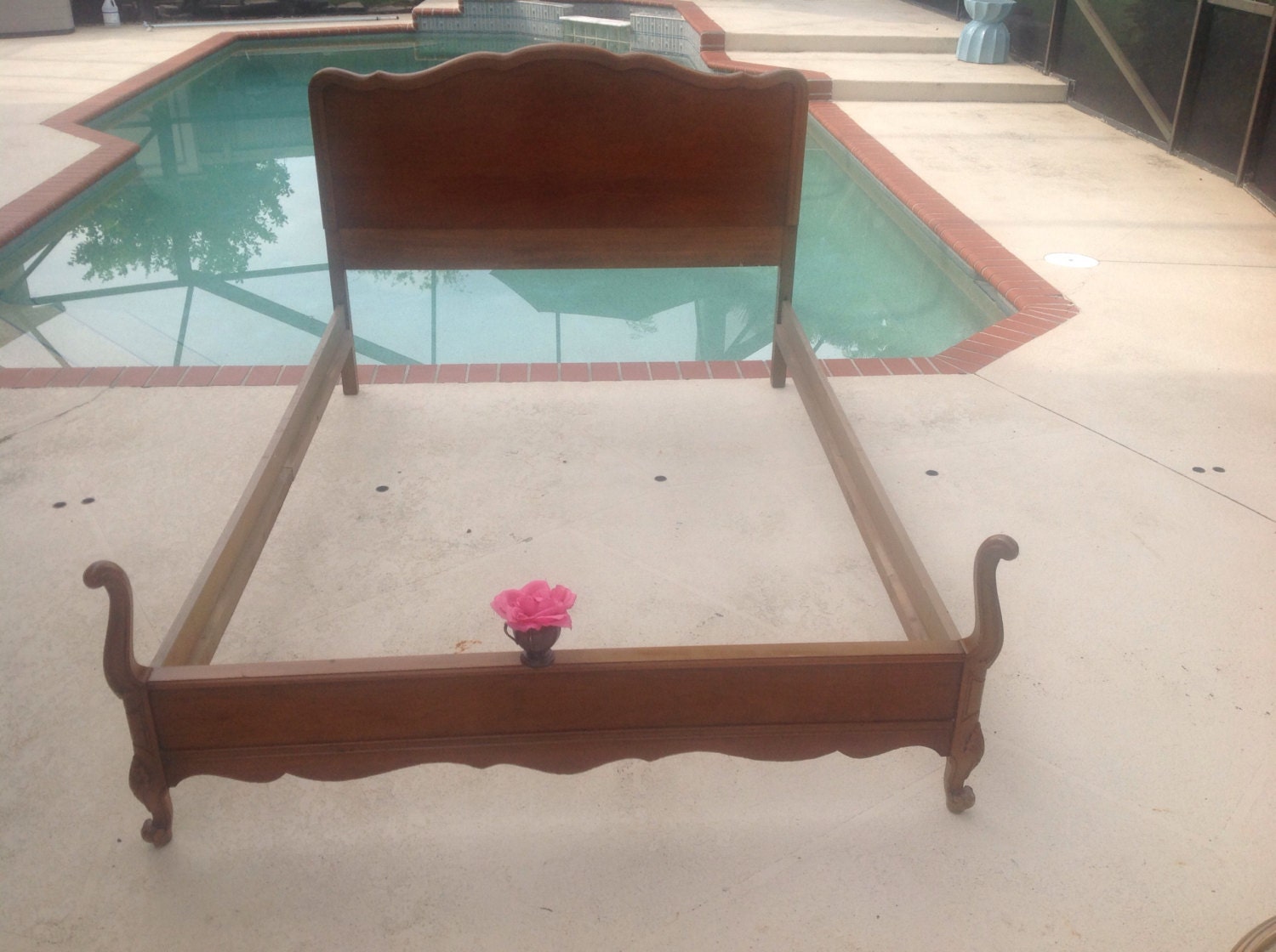 FRENCH PROVINCIAL HEADBOARD Carved Headboard and Footboard