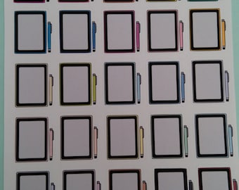 Tablet and Stylus Rainbow Stickers-Rainbow-EC Life Planner-Ready to ship-REDUCED