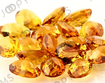Citrine Honeycomb Faceted Oval Cabochon 6x8mm - 1 cab