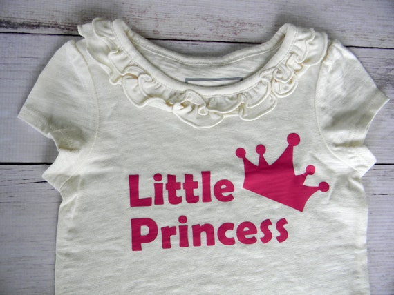 Items similar to Little Princess Shirt with Ruffles - Short Sleeve ...