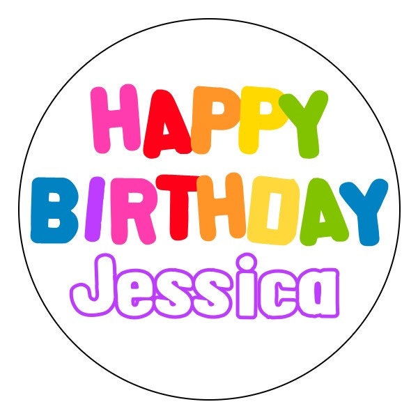 happy birthday sticker rainbow birthday stickers custom