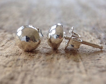 Sterling Silver Stud Earrings, Sterling Silver Post Earrings, Sterling Silver Pebble Earrings, 925 Stud Earrings, Ball Studs, Sterling Studs