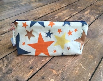 Clearance*** Pencil Case/Cosmetic Bag/ Gadget Case - Stars -ready to ship