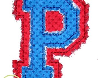 Raggy Double Varsity Jersey Letters Applique Font (shown with our "Varsity" embroidery font NOT included) INSTANT DOWNLOAD now available