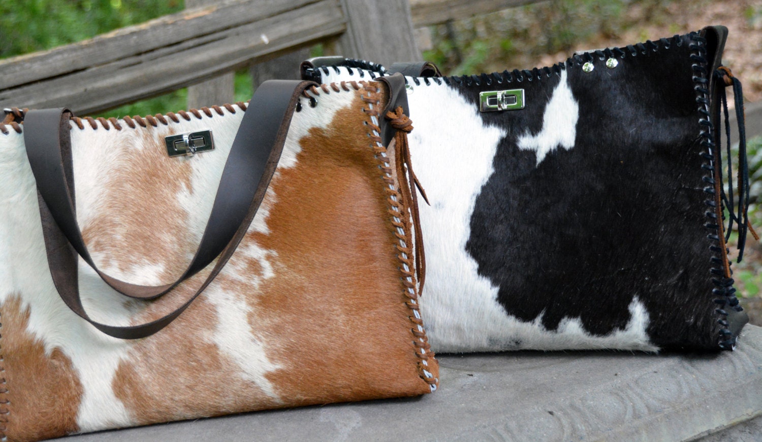 Cowhide Tote Hair on Tote Natural Cowhide Tote