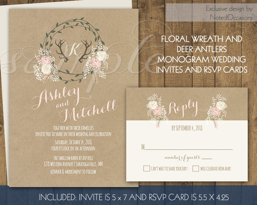 Deer Wedding Invitations 9