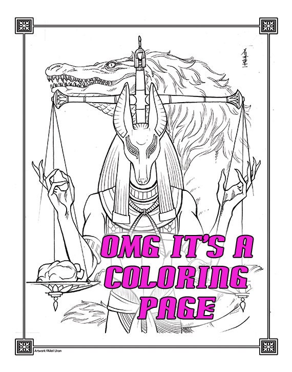 All Ages Coloring Sheet Egyptian Gods 3-pack Printable