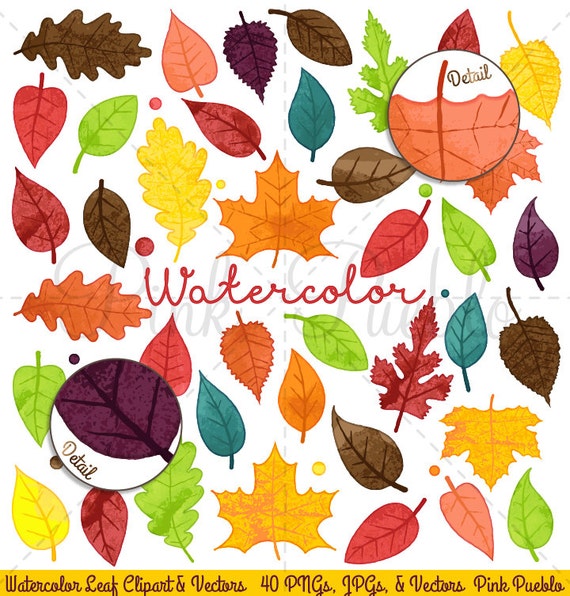watercolor leaves clipart - photo #44