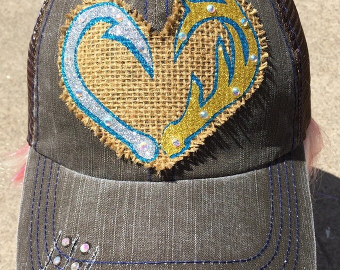 Hunting and Fishing Womens Baseball Cap, Southern Women’s Trucker Hat, Southern Girls Hat, Embellished Trucker, Country Hat, Hunting Gift
