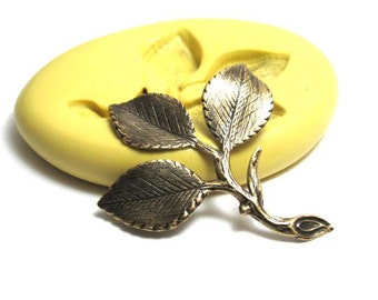 Curled Leaves Mold, Leaf Mold, Flexible Silicone Mold, Jewelry Mold, Polymer Clay Mold, Resin Mold, Craft Mold, Food Mold, PMC Mold