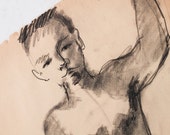 vintage portrait of a man drawing no13/ shipping included