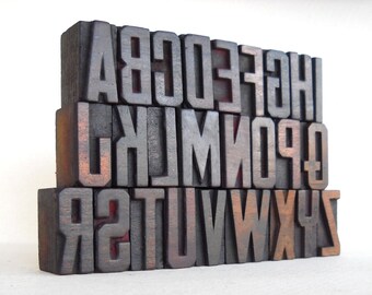 A to Z - Vintage Letterpress Wood Type Collection - VM026