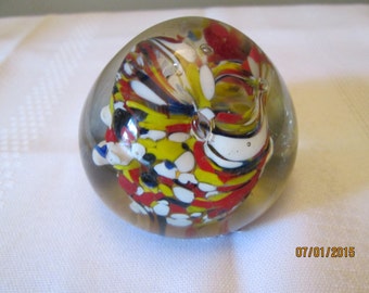 Vintage Paper Weight, Glass Art, Collector of Paper Weights, Home Decor