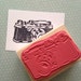 35MM Camera Rubber Wood Stamp – 2” X 2” Laser Engraved With Foam Cushion