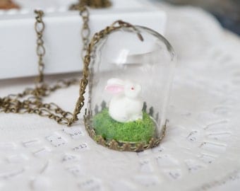 Bunny Terrarium Necklace