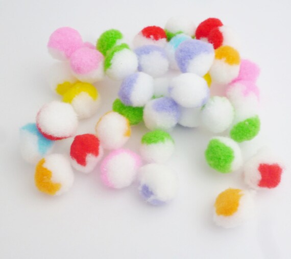 pom garland pom felt ball Pom crafts arts fluffy by and Pom NCFeltSupplies bead bright balls