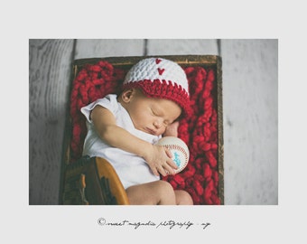 Newborn Baseball cap hat SALE Photography Prop (color chart inside) available sizes nb, 1-3mos, 3-6mos, 6-12mos)