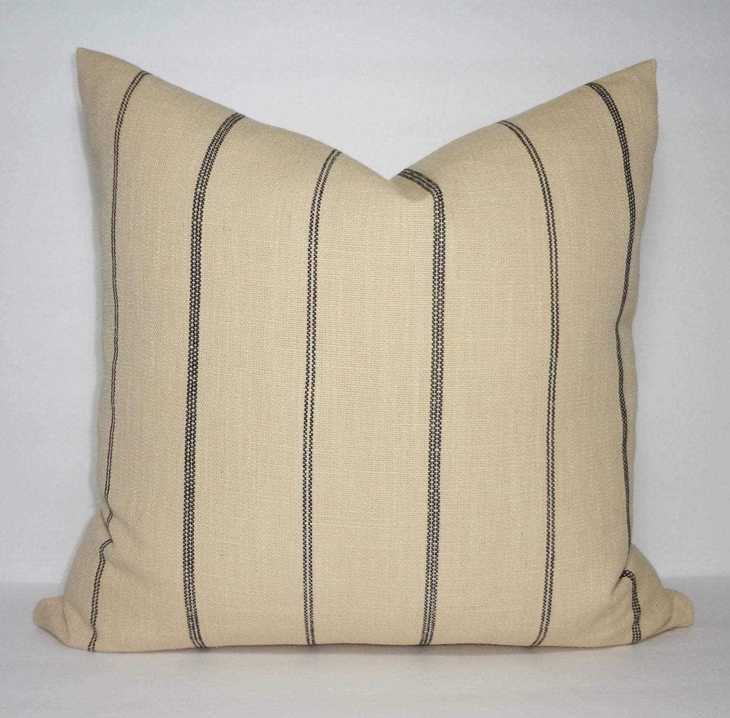 Tan Black Stripe Pillow Cover Decorative Pillow Cover Throw