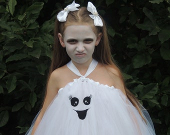 Items similar to Ghost Halloween Tutu Costume Outfit on Etsy