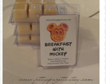 Mickey Waffle Wax Tarts-Breakfast with Mickey Wax Melt- Waffles and Maple Syrup scented- Disney Inspired Scented Wax Tart- Wax melts-
