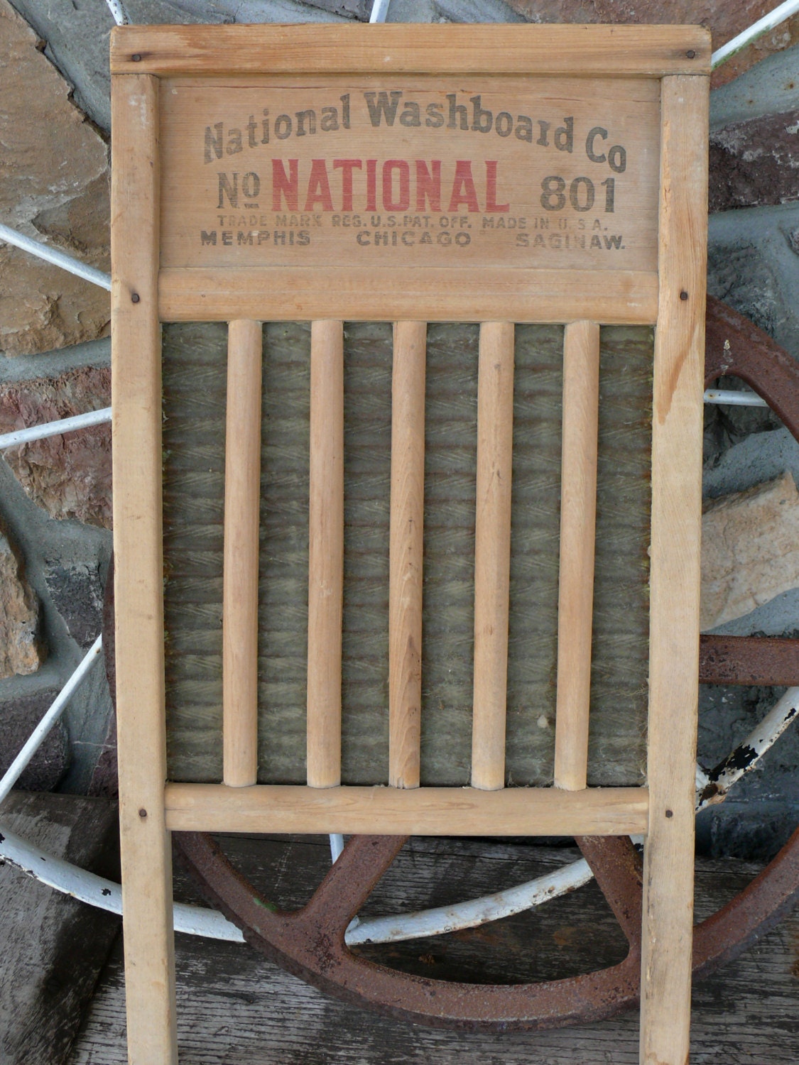 Vintage National Washboard Company No 801 The Brass King