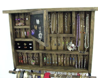 Dark Walnut Jewelry Organizer