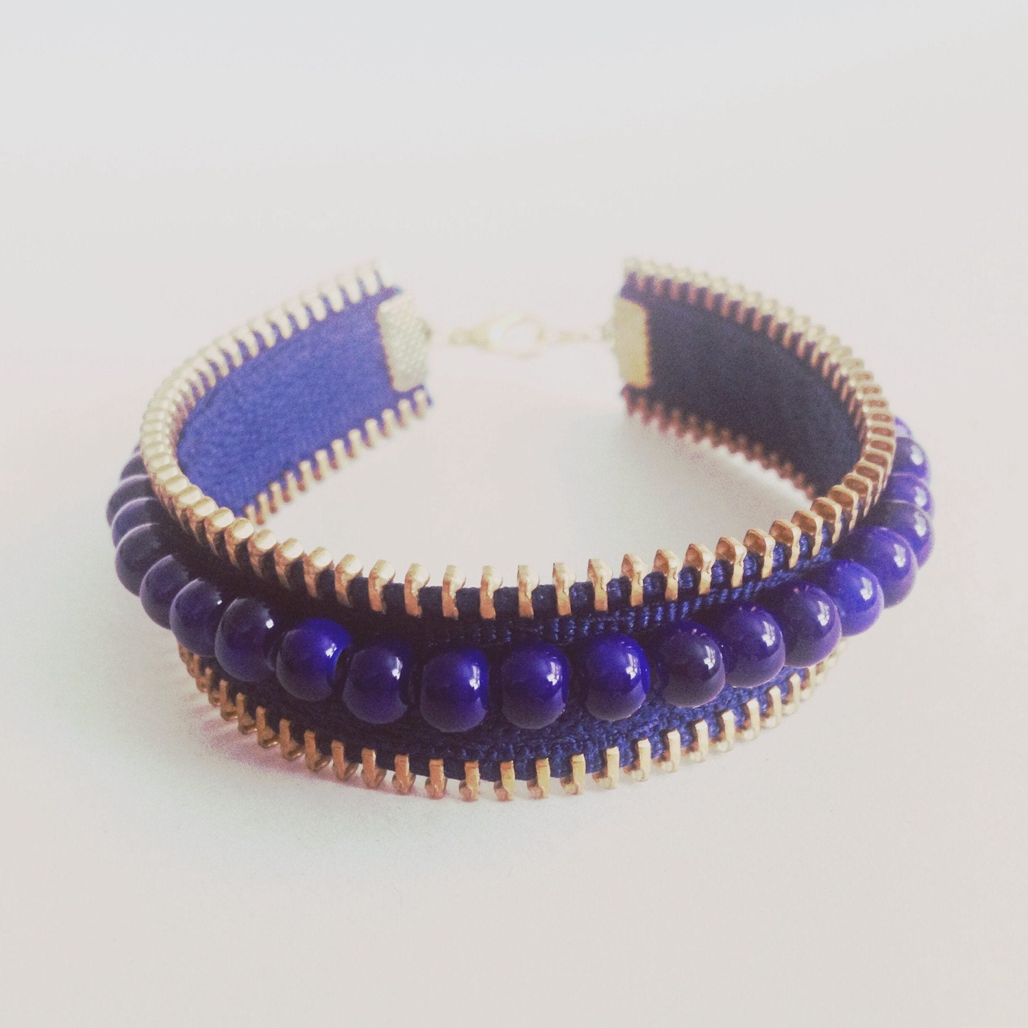 Urban Zipper & Bead Bracelet