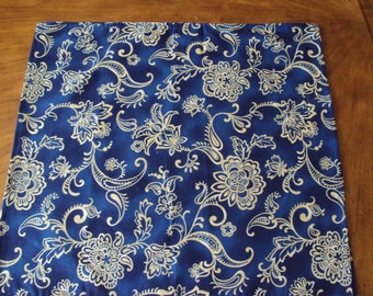 Blue batik napkin-dinner napkin, cloth napkin, fabric napkin, gift wrap,