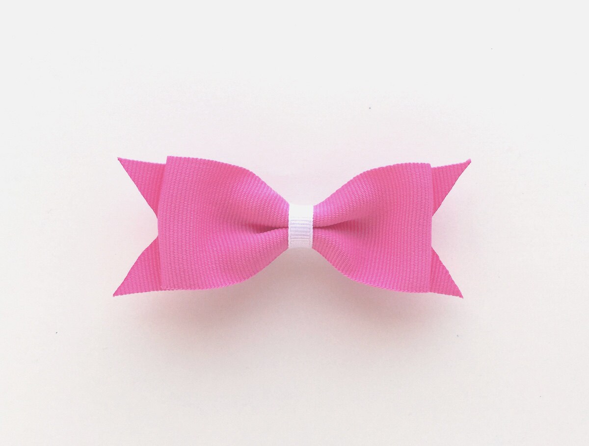 Pink Ribbon Hair Bow Hair Clip Accessory Repurposed