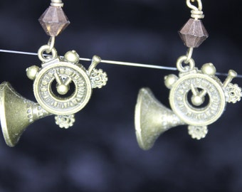 Bronze Speaker Earrings