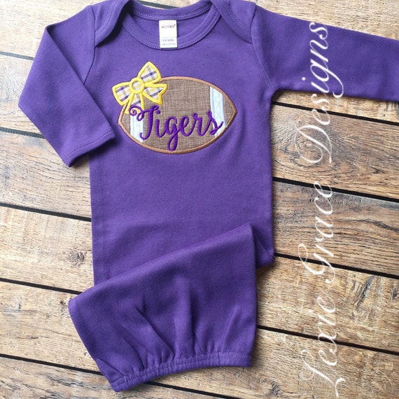 LSU Tigers baby layette gown LSU Tigers newborn 03 months