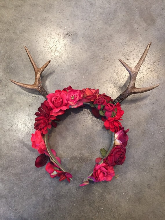 antler headband antler headpiece antler and flower antler headband antler headpiece antler and flower