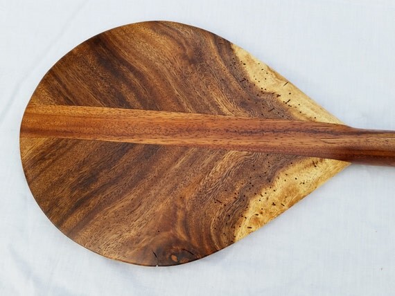 Wooden Display Canoe Paddle small size Hawaiian outrigger