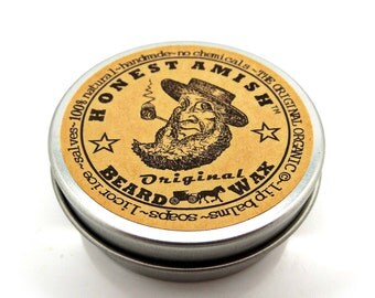 Beard Wax - ORIGINAL - 100 % Natural and Organic by Honest Amish
